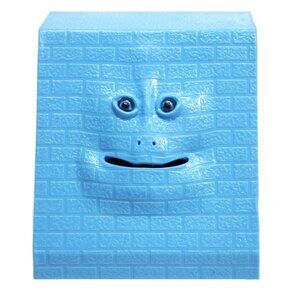 Takada Collection Face Bank Coin Bank Face Moving Mouth Eating Brick Blue 4"
